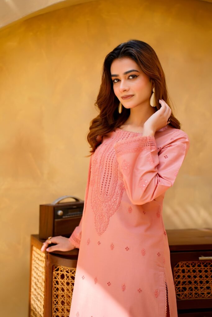 Pink Cotton Kurti